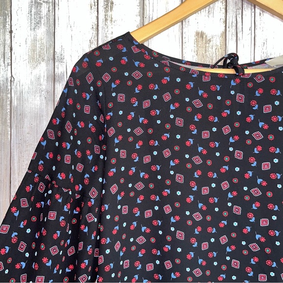 Loft Black Floral Blouse - Picture 4 of 6